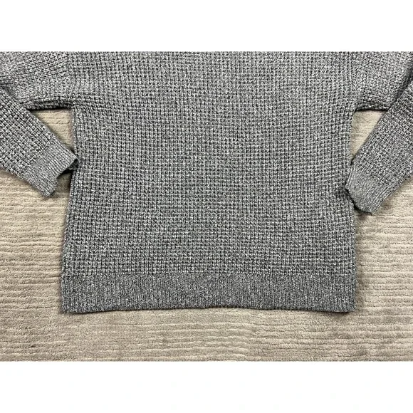 Time and Tru Sweater Womens Large Gray Long Sleeve Polyester Stretch Casual - Picture 9 of 13